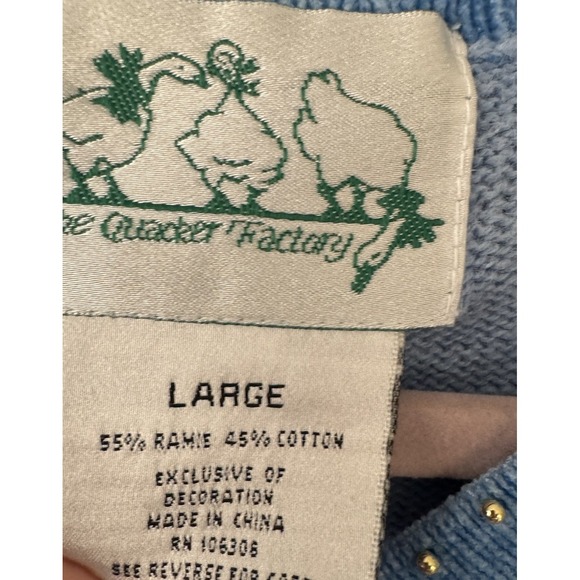 Quacker Factory Sweater Womens Large Halloween Pumpkin Sequin Pullover Spider - Picture 8 of 10